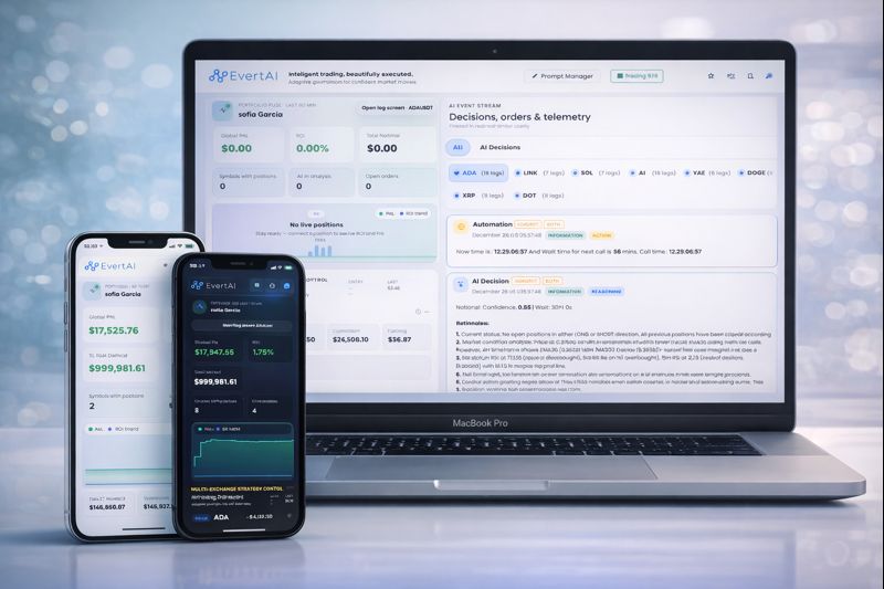 Evert AI live trading assistant interface